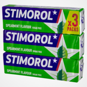 (STIMOROL ) ستيمورول بنكهة النعنع المنعشة خالية من السكر , صناعة الدنمارك 14 غم