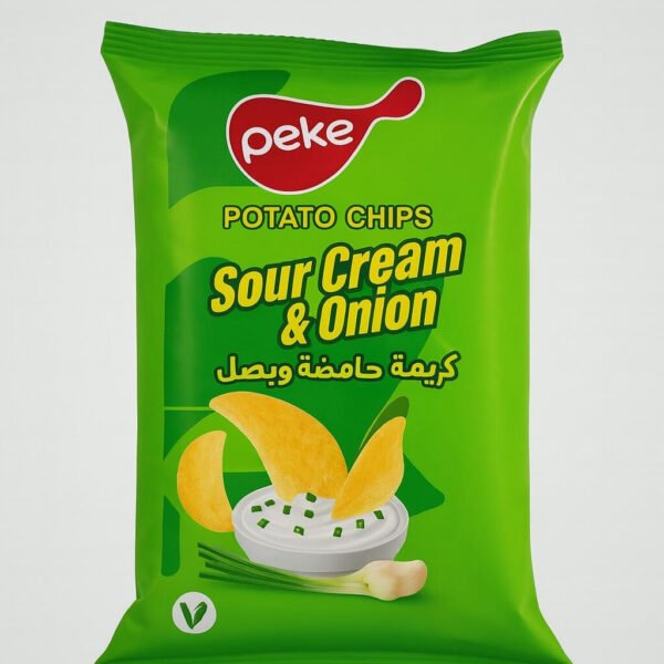 شيبس بيكي BEKE بنكهة الكريمة الحامضة والبصل صناعة الصين نخب اول 35 غم