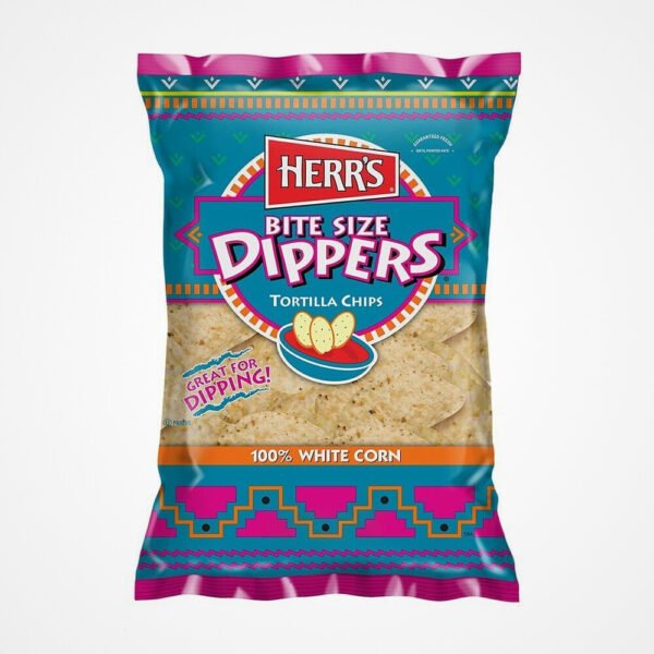 شيبس هيرز HEERS رقائق بنكهة التورتيلا غموس والذرة , صناعة امريكية 382 7 جرام
