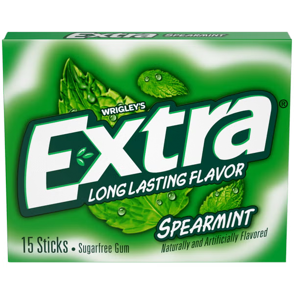 ( EXTRA ) علكة اكسترا نكهة النعنع – صناعة امريكية , 15 قطعة  