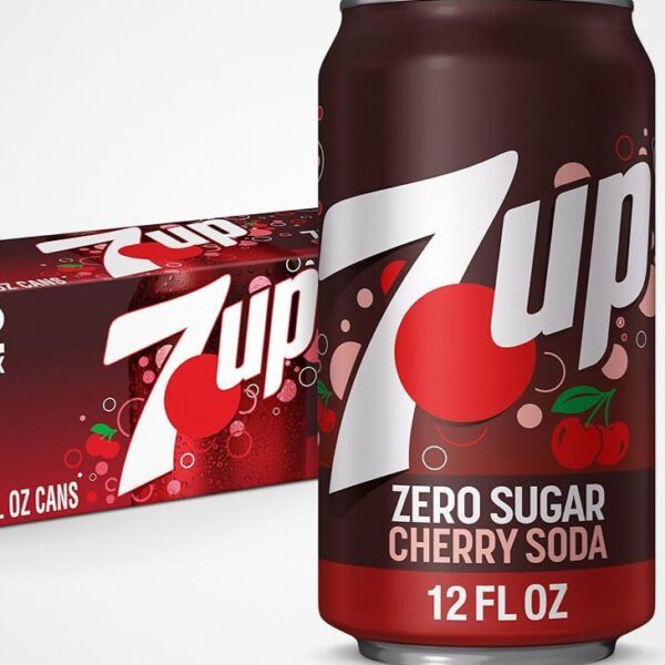 (7UP) سيفين اب نكهة الكرز البري الطبيعية صناعة امريكة , 355 مل  