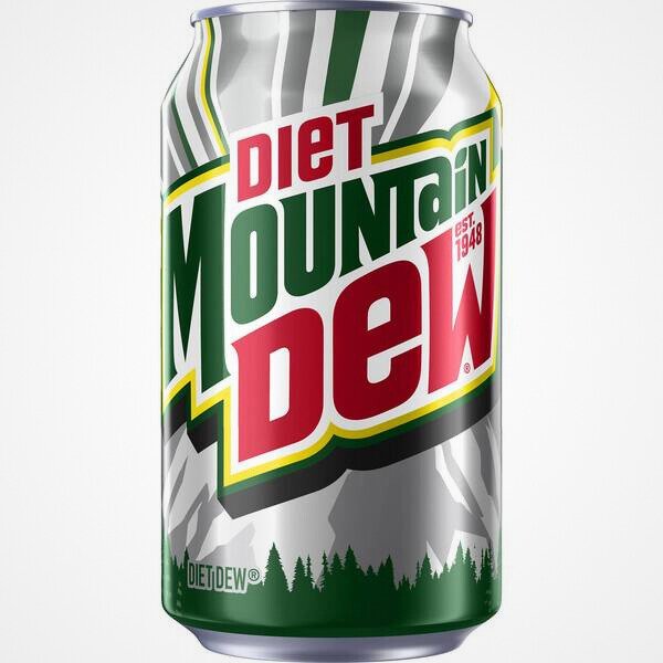 ( Mountain Dew) مشروب غازي ماونتن ديو بدون سكر بنكهة الحمضيات , صناعة امريكية 355 مل  